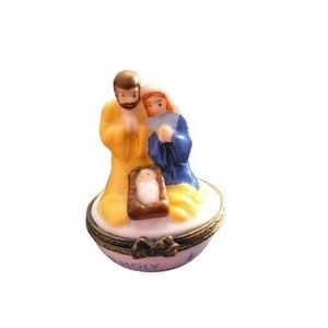 O Holy Night Baby Jesus, Mary & Joseph Small Trinket Box Christmas/Nativity